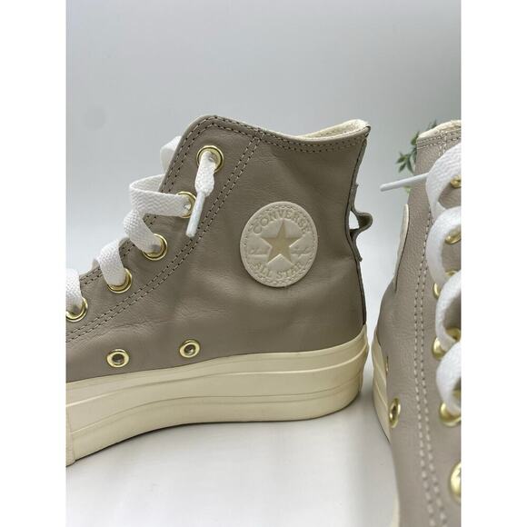 Converse Chuck Taylor All Star CTAS Lift Platform High 'String' Pale Putty Sz 6 - Picture 12 of 16